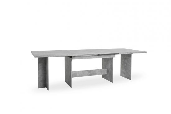 Table De Salle A Manger Allongeable Gris Beton Alexia Trocity