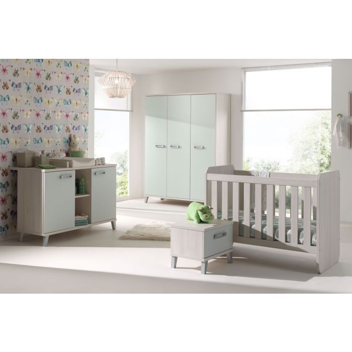 Chambre Bebe Complete Scandinave Pieds Gris Beige Et Vert Verdo Trocity